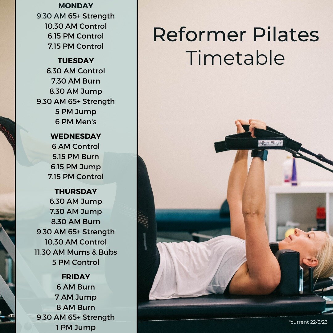 REFORMER PILATES

Our timetable has been updated - with 26+ classes every week, we have options to suit everyone 🤩

Book in via the 'StudioBookings' app or get in touch if you have any questions.

The MHH Team 🤍

#community #pilates #narrominensw #