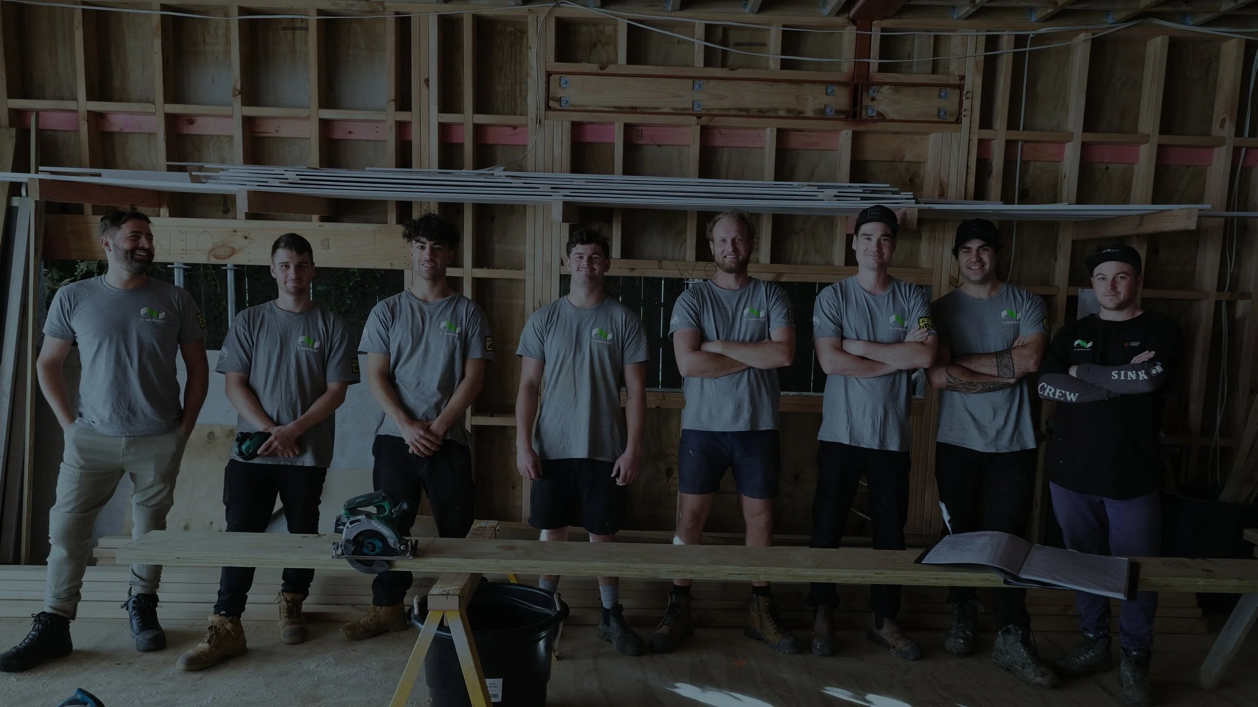 The BH Construction team on site