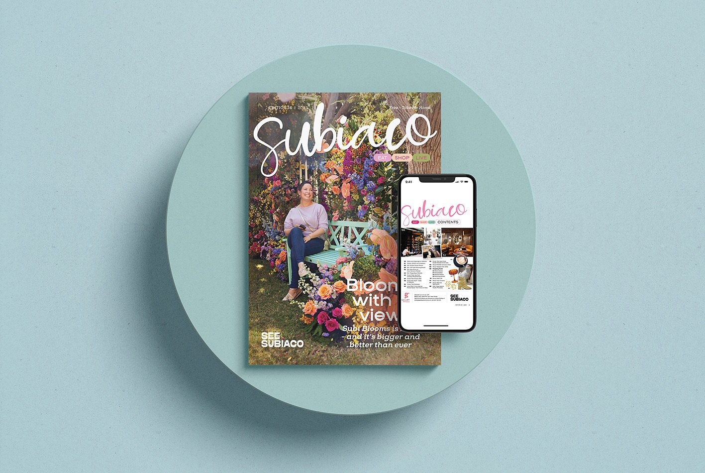 Are you a… π°paper person or π±online only?
Whether you’re an old school, hard copy kind of gal or a purely digital consumer dude, the latest issue of Subiaco: Eat Shop Live is waiting for you.
Available all over the place - literally