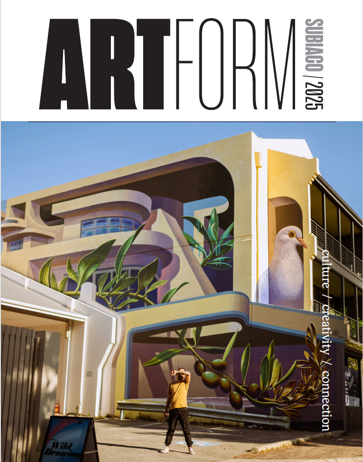 Welcome to ARTFORM 02 Subiaco, a
showcase of arts, culture and design
in Subiaco, Western Australia.

Uncover the narratives behind recently commissioned public artworks and delve into the lives of local creators, makers and producers.

ARTFORM surve