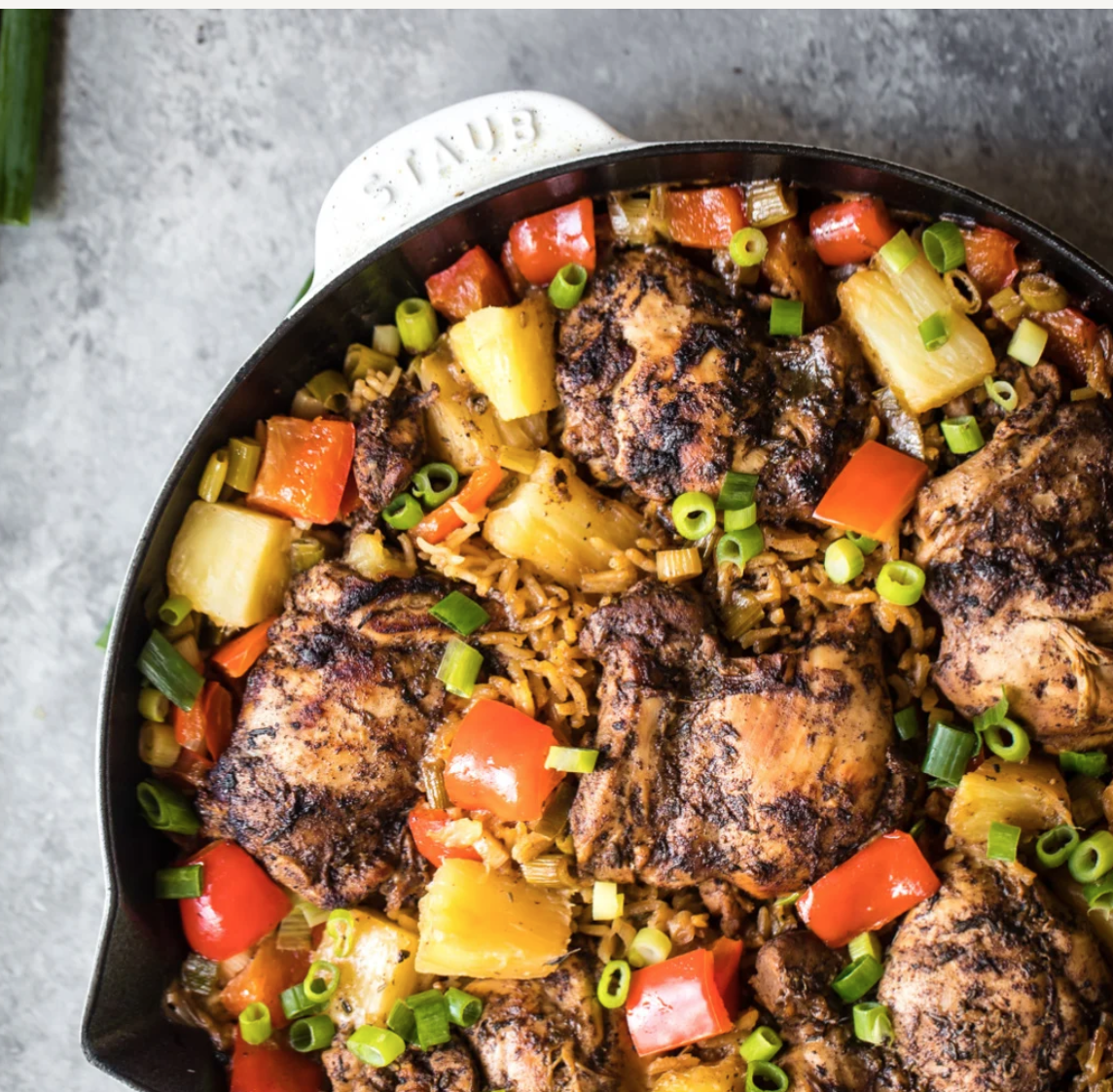 Caribbean Jerk Chicken with Pineapple-Coconut Rice