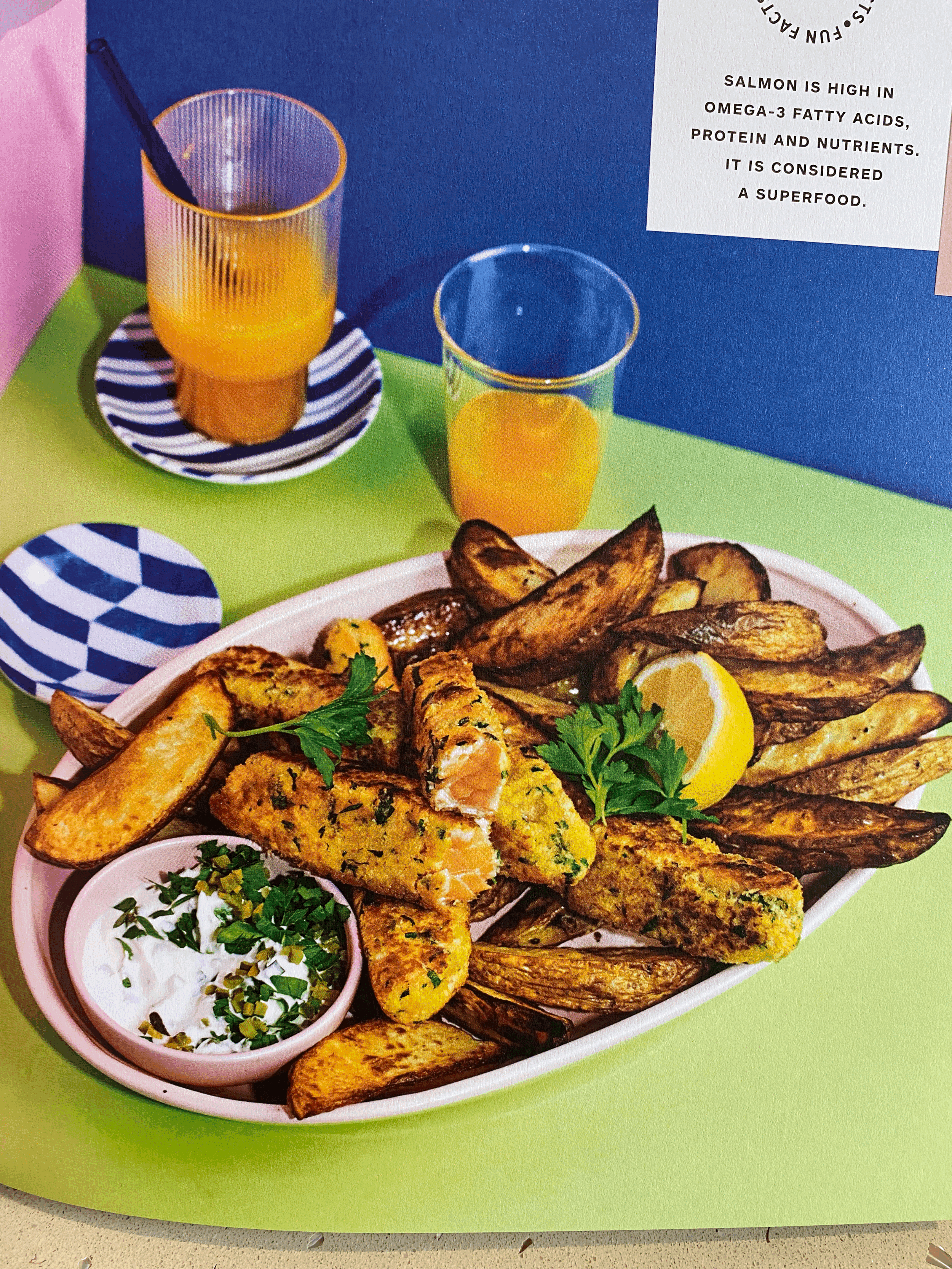 Salmon Fingers with Yoghurt Sauce