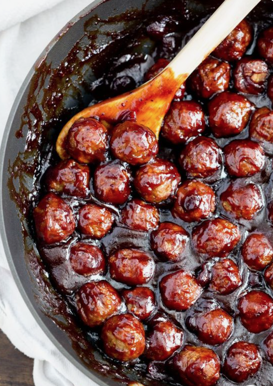 Spicy Cranberry BBQ Meatballs