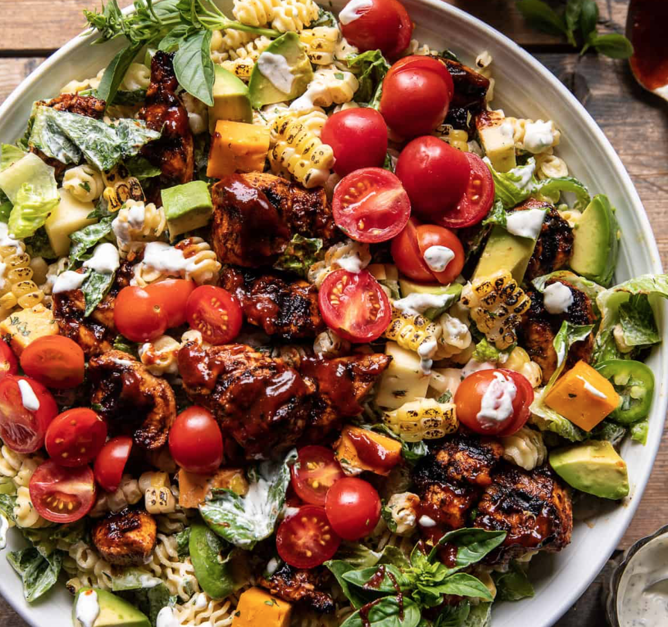 BBQ Chicken Ranch Pasta Salad