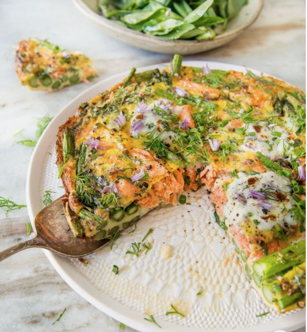Asparagus and Salmon Frittata