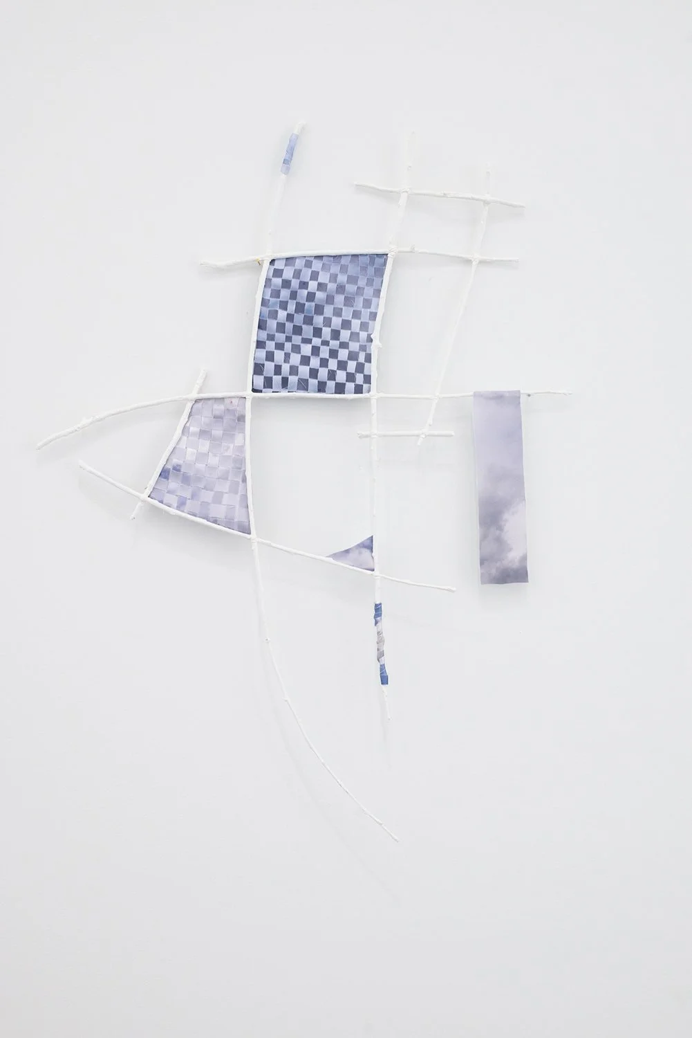 Capucine Bourcart_CLOUDS PASSING #5_2025_Branches, acrylic paint, photograph printed on fabric_28x21.5x0.5 IN.jpg
