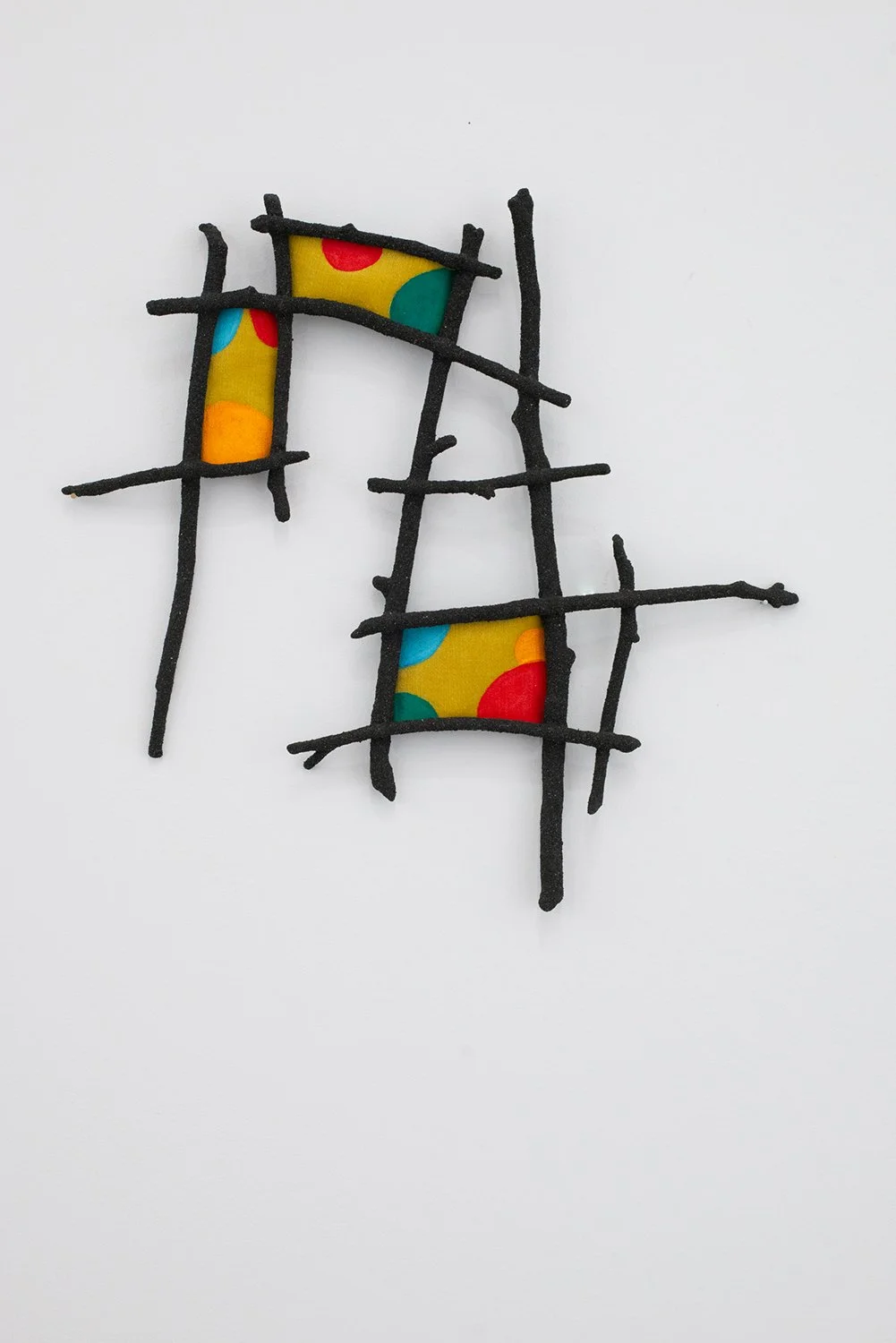  Capucine_Bourcart_TRACES OF CELEBRATION_2025_Branches, sand, velvet fabric, oil pastel_17.25x18x0.5 IN.jpg