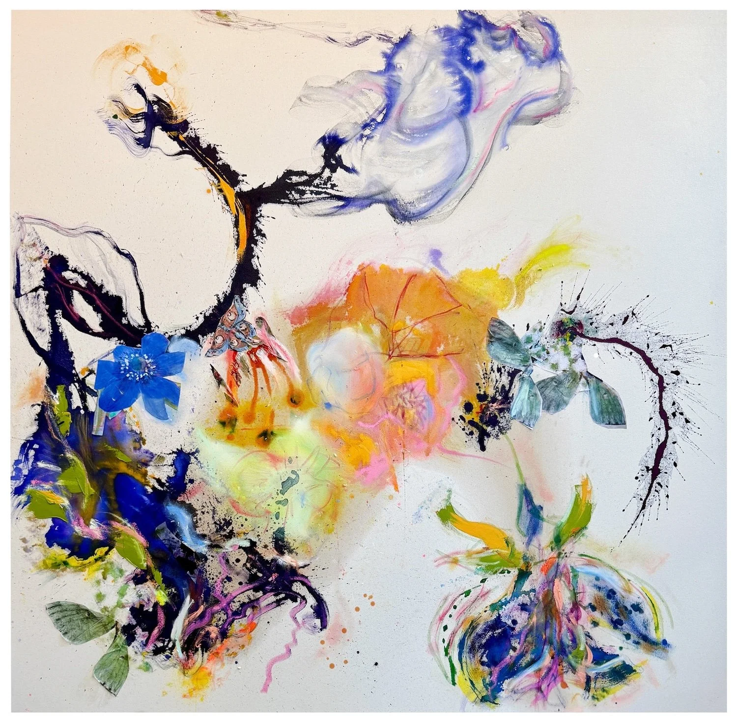 New Maps #1 (All Seasons) (69x71) Mixed Media on Unbleached Linen 2025.jpg