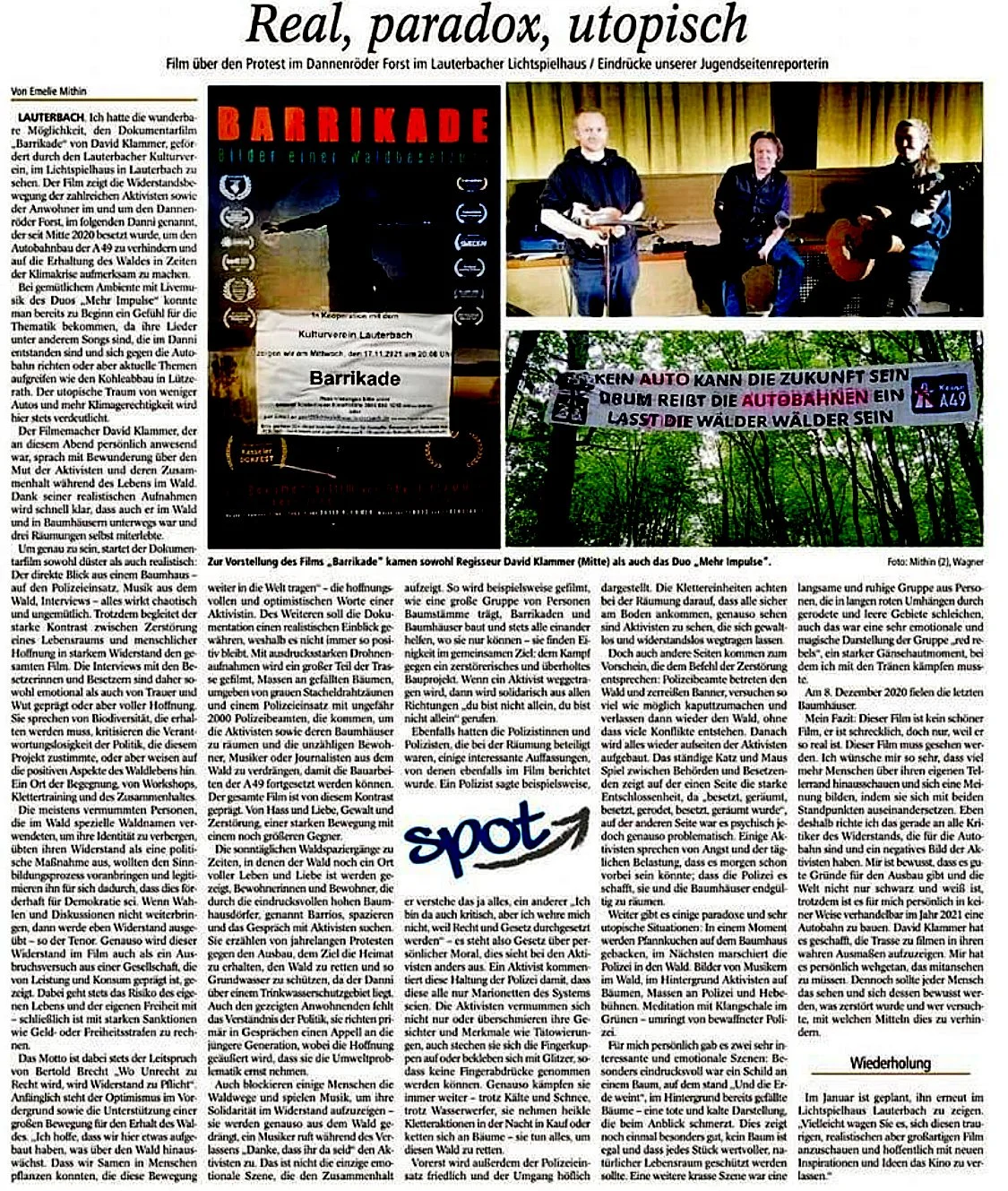 Filmkritik im Lauterbacher Anzeiger
