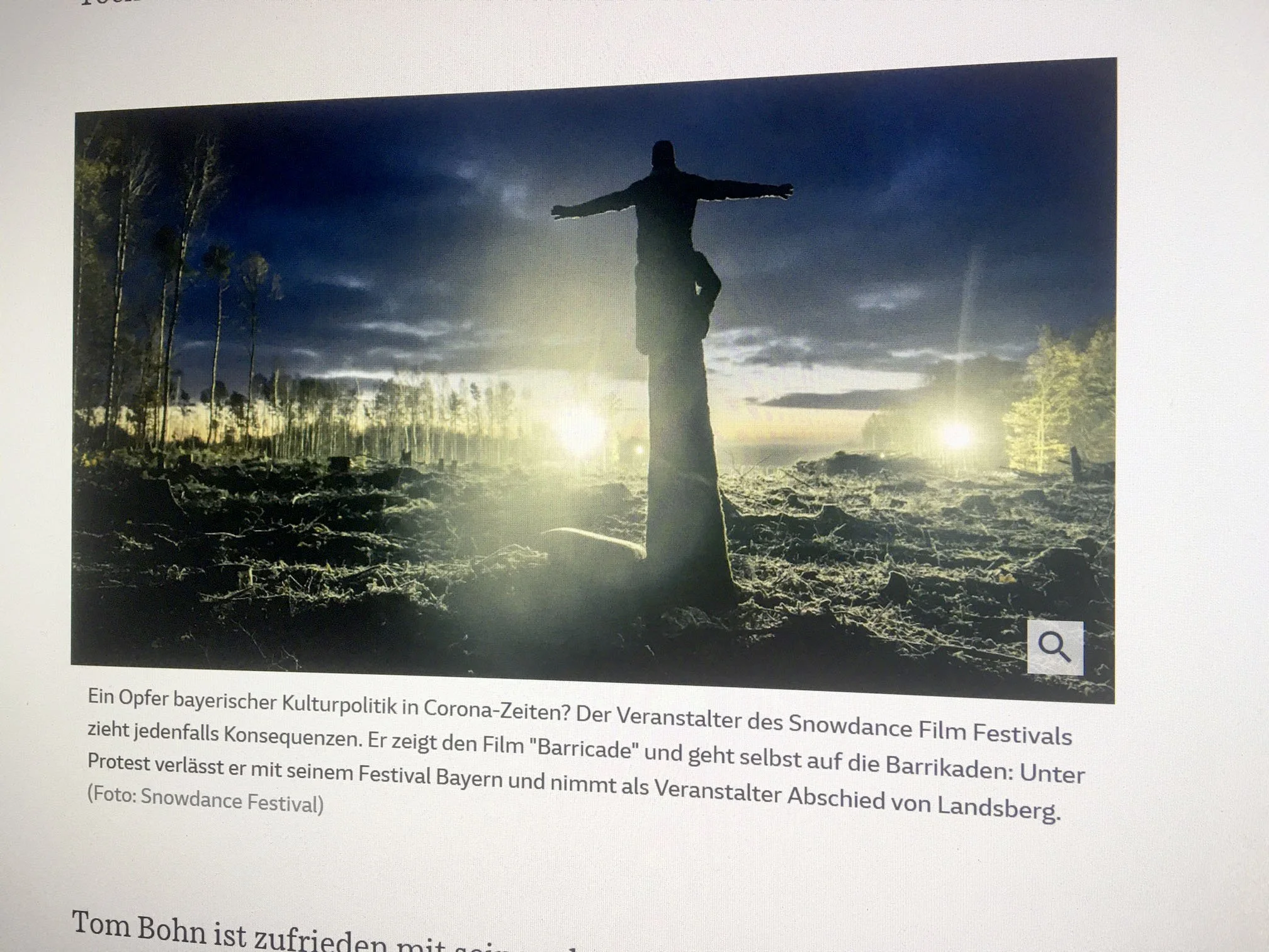Süddeutsche Zeitung über das SNOWDANCE Festival