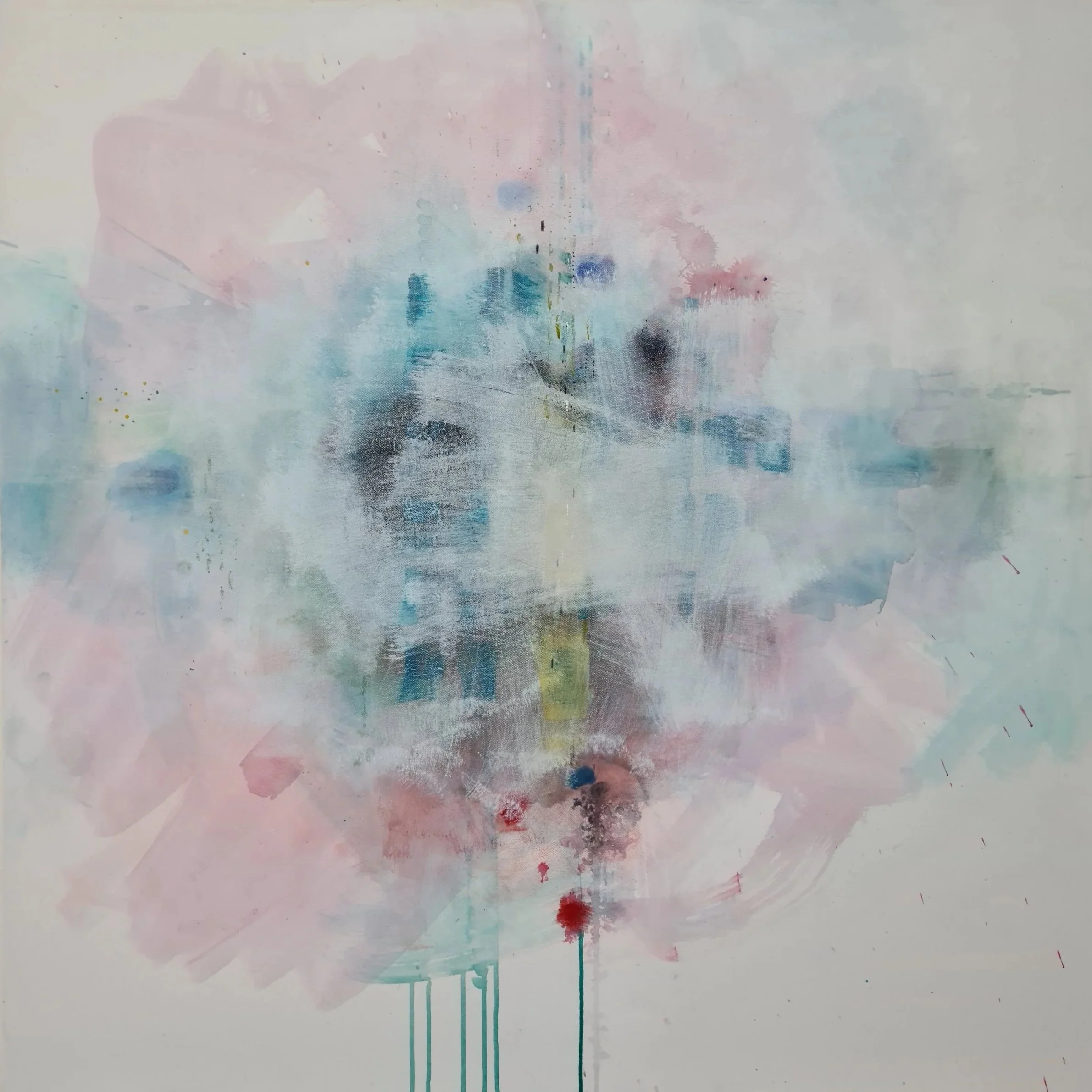 Hush, 80cm x 80cm. Paint on stretched canvas