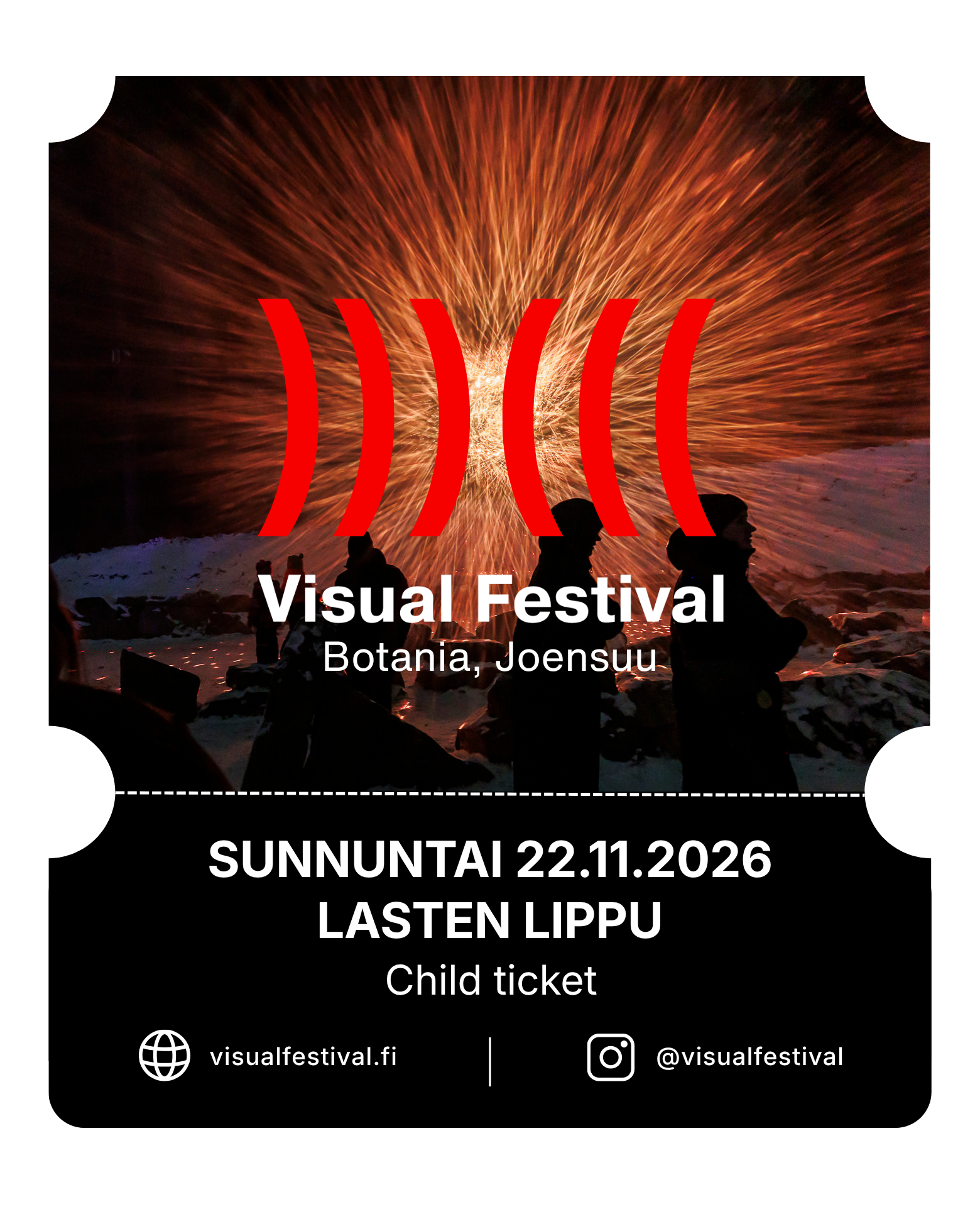 Visual Festival Joensuu 2026 – Lasten lippu – sunnuntai 22.11.2026