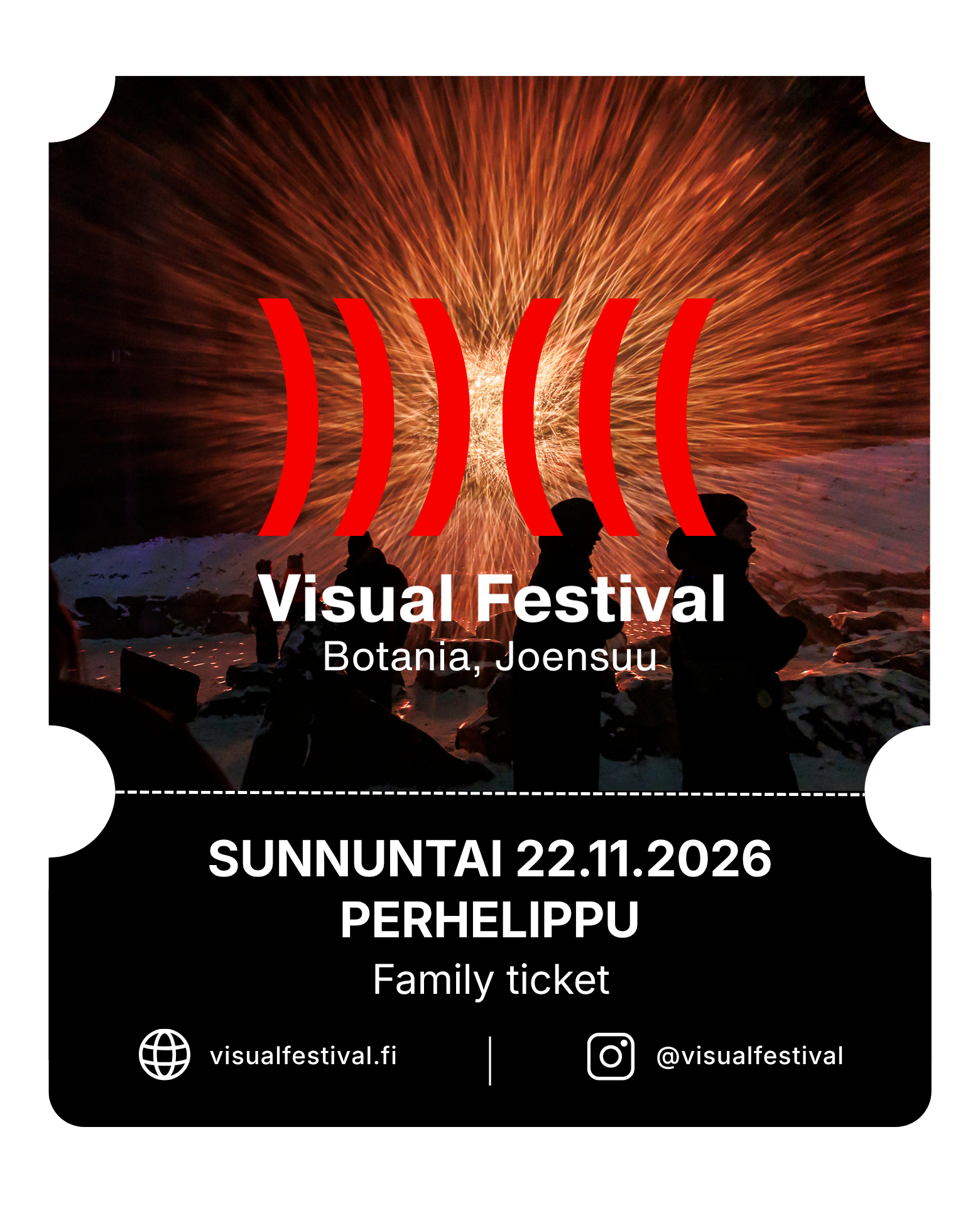 Visual Festival Joensuu 2026 – Perhelippu – sunnuntai 22.11.2026