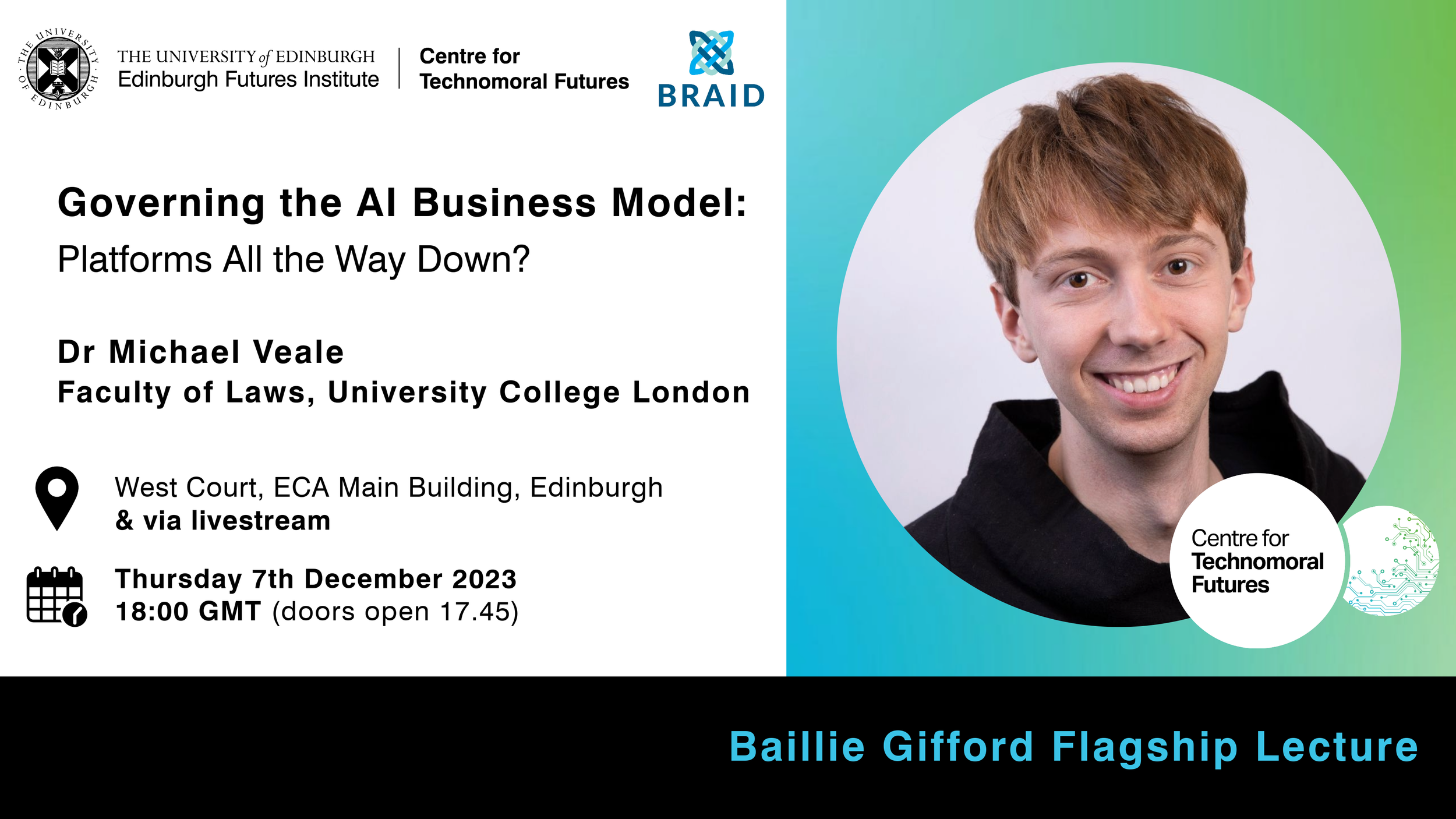 Baillie Gifford Flagship Lecture with Michael Veale