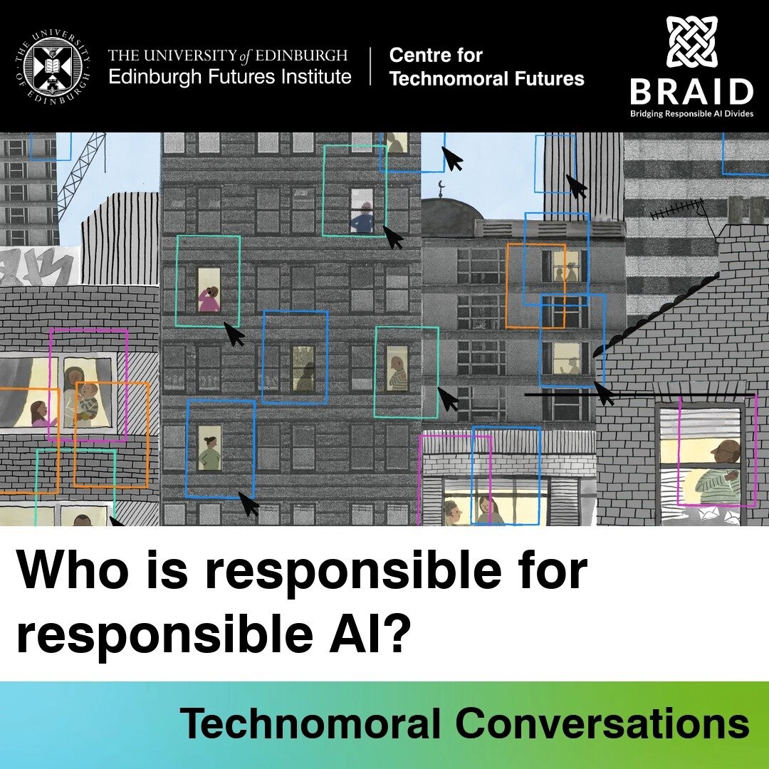 Tonight's the night! Join us in person at the Playfair Library or online via livestream for our Technomoral Conversation on 'Who is Responsible for Responsible AI?'!

More info &amp; joining link for the livestream at the link in our bio.

@edinburgh