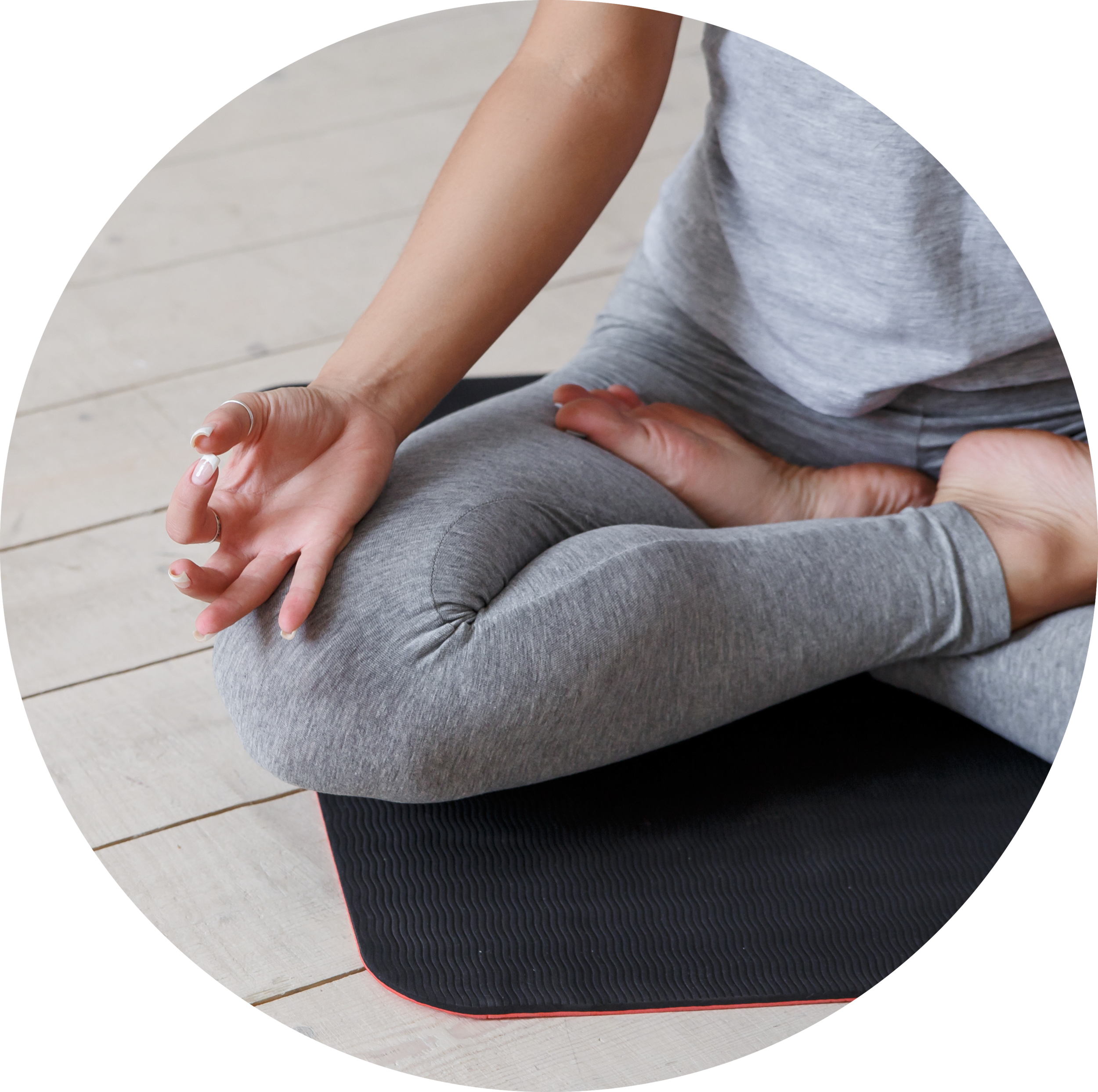Meditation sitting posture.