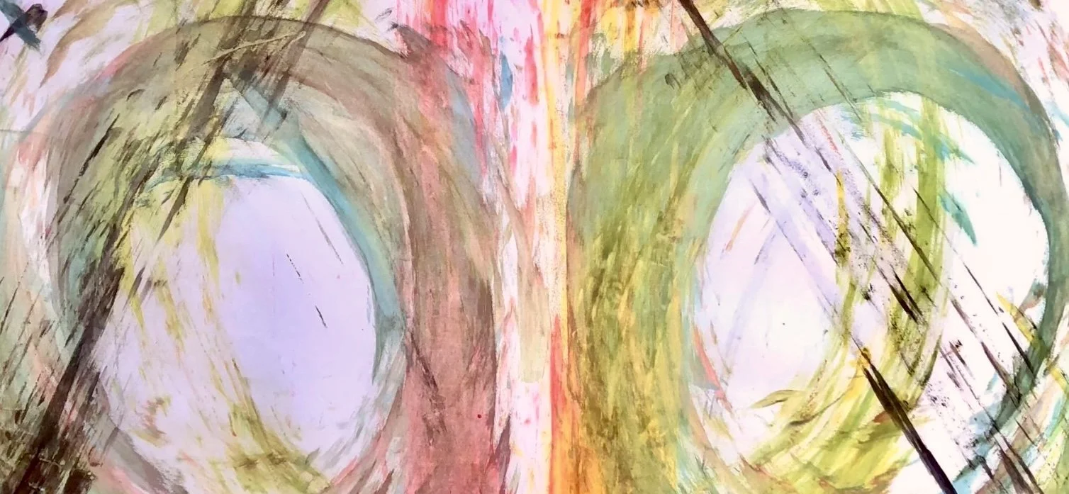 alt="Bilateral art therapy painting by art therapist Hey Laura, Sheffield"