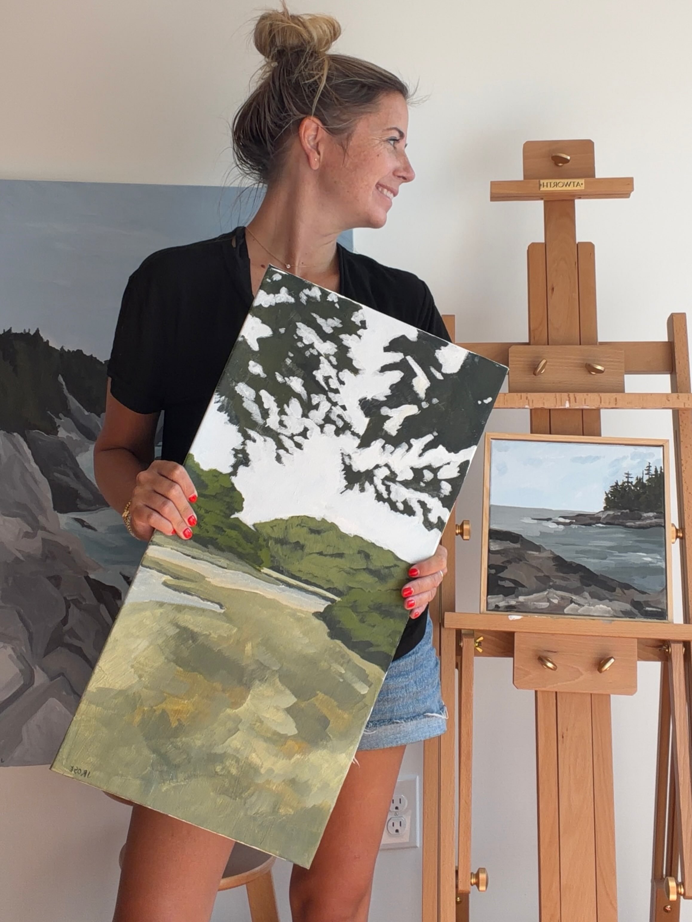 Hi everyone! I&rsquo;m Jacquie, an artist living in Southern Maine with my two kids, painting the places that make me want to stop and take it all in. My work is rooted in Maine and Ireland, which are two places I feel deeply connected to. 

I paint 