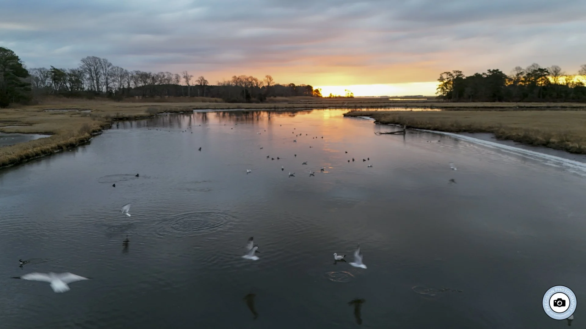 Winter Sunrise over Mason Landing Marsh