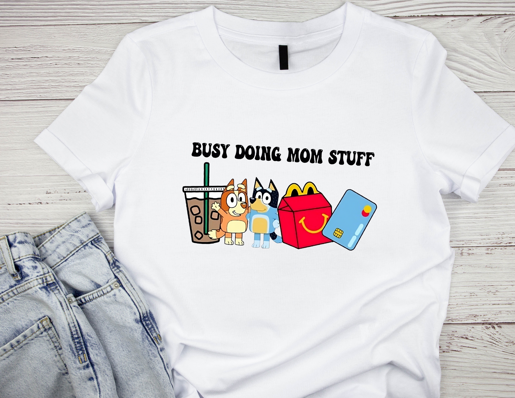 Busy Doing Mom Stuff Tee & Crewneck