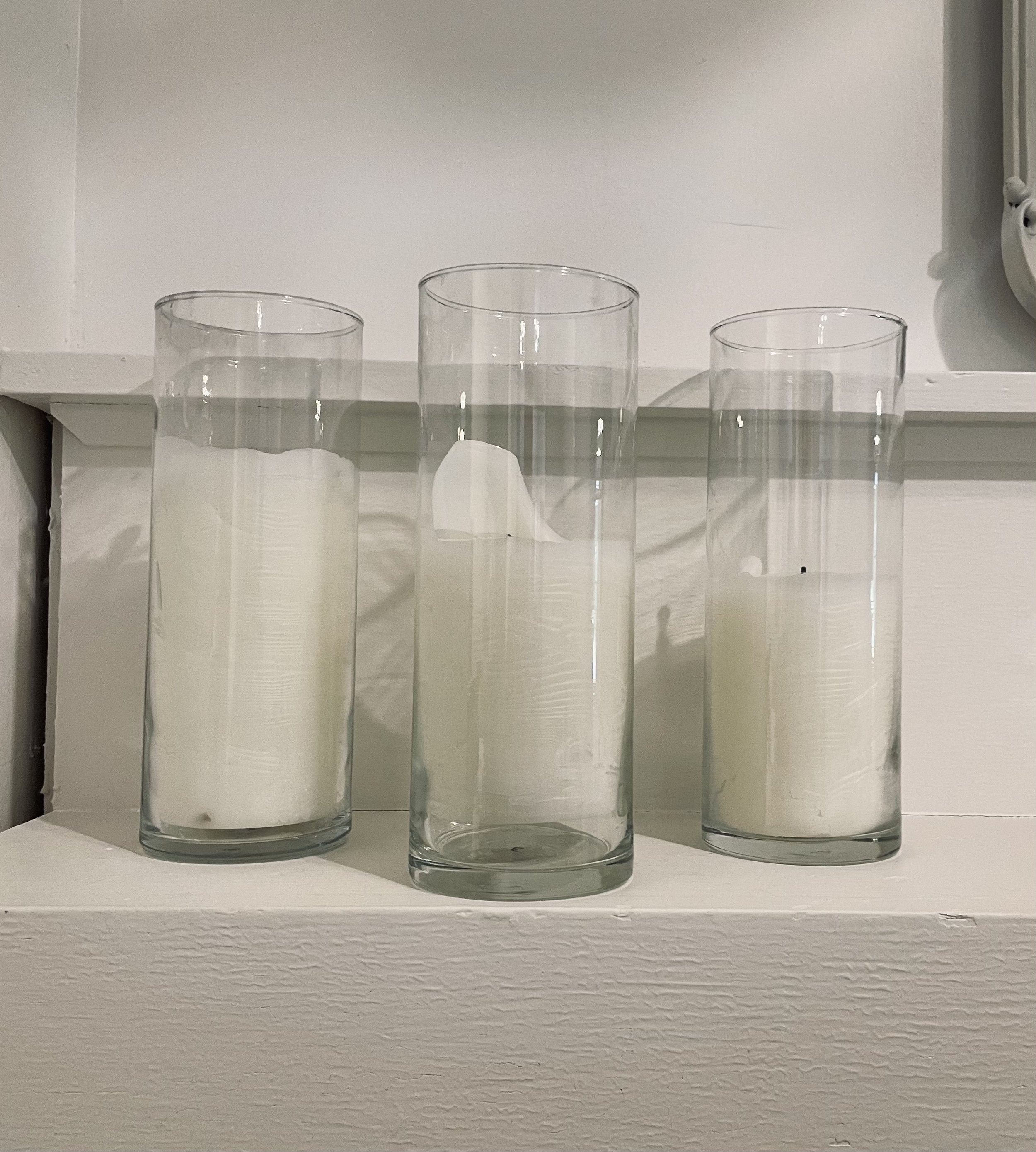 Glass Hurricane Candle Holders