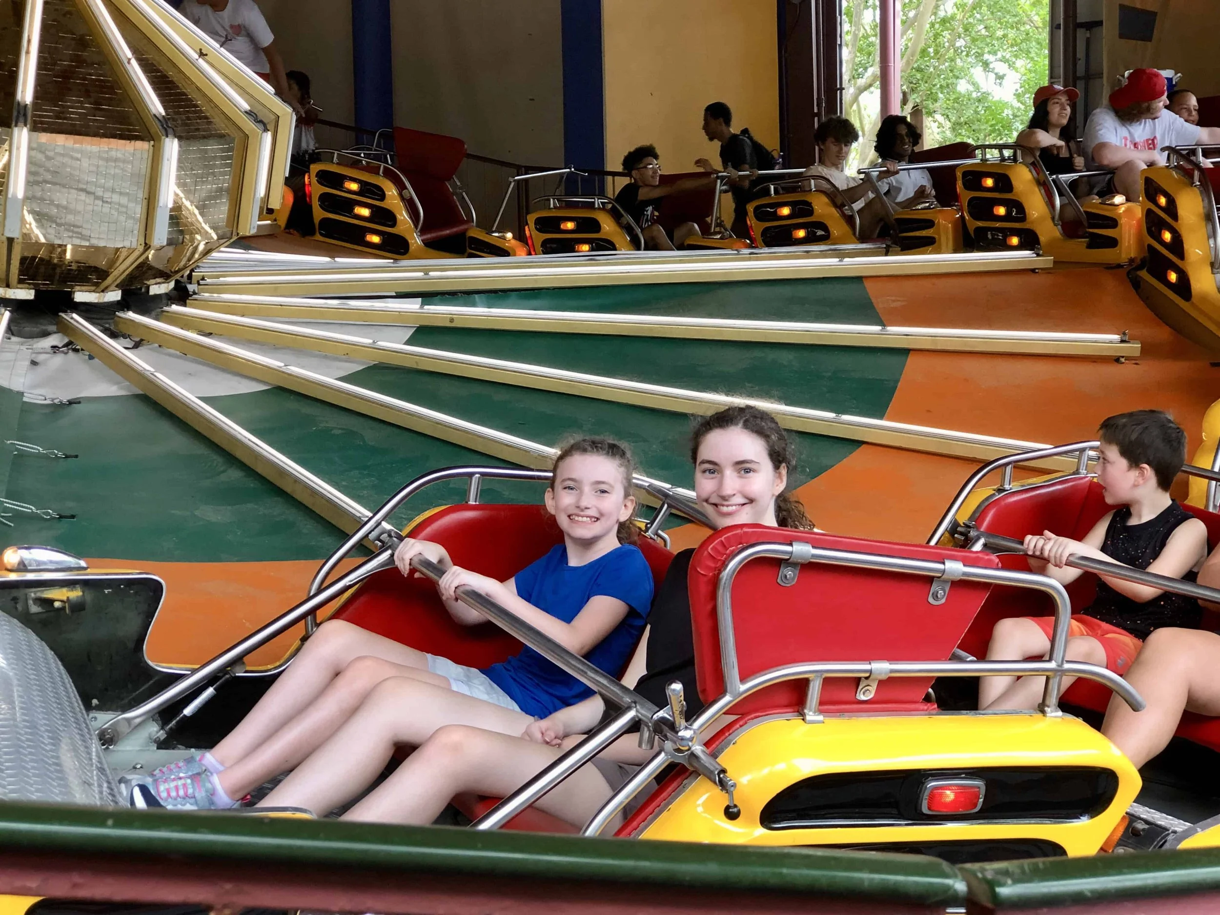 Sophie & Rachel, prepare for an adrenaline rush on The Trade Wind in Festa Italia at Busch Gardens Williamsburg