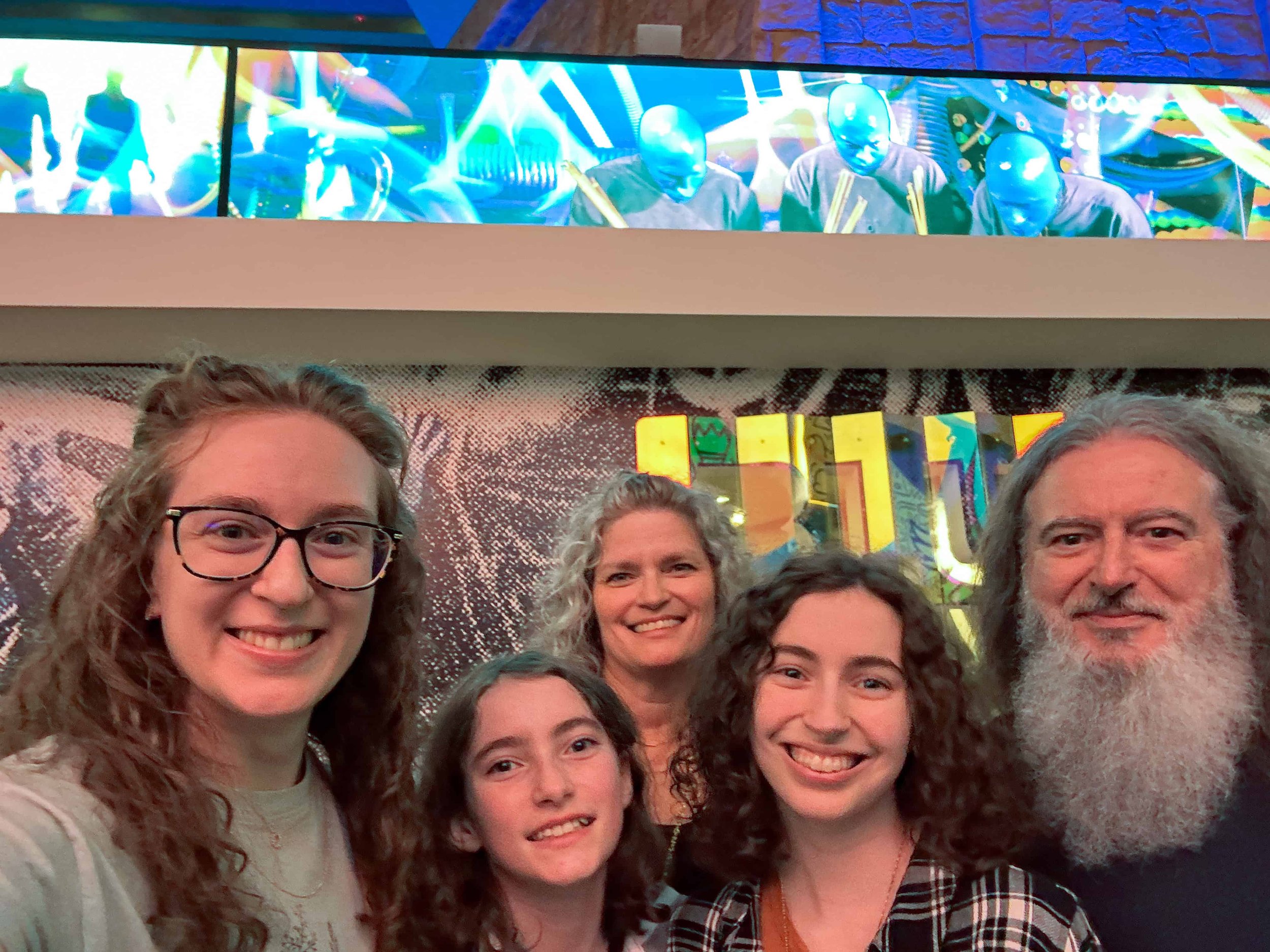 Multigenerational Family Selfie at Blue Man Group Las Vegas at the Luxor Hotel