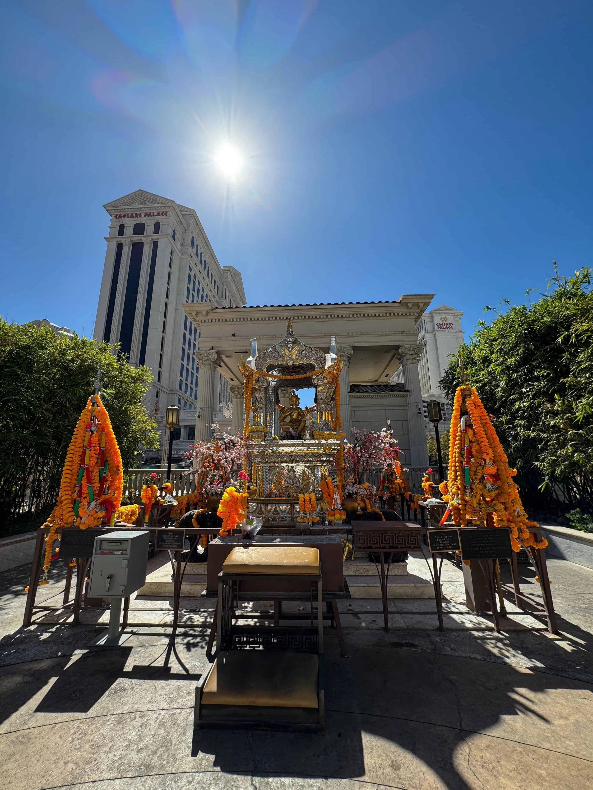A four-faced Buddha temple in the heart of Las Vegas, steps from Caesars Palace Hotel & Casino