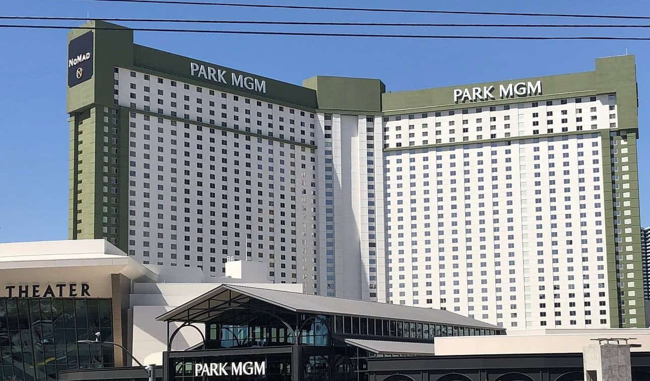 An exterior view of Park MGM Las Vegas, which is the only entirely smoke-free resort on the Las Vegas strip.