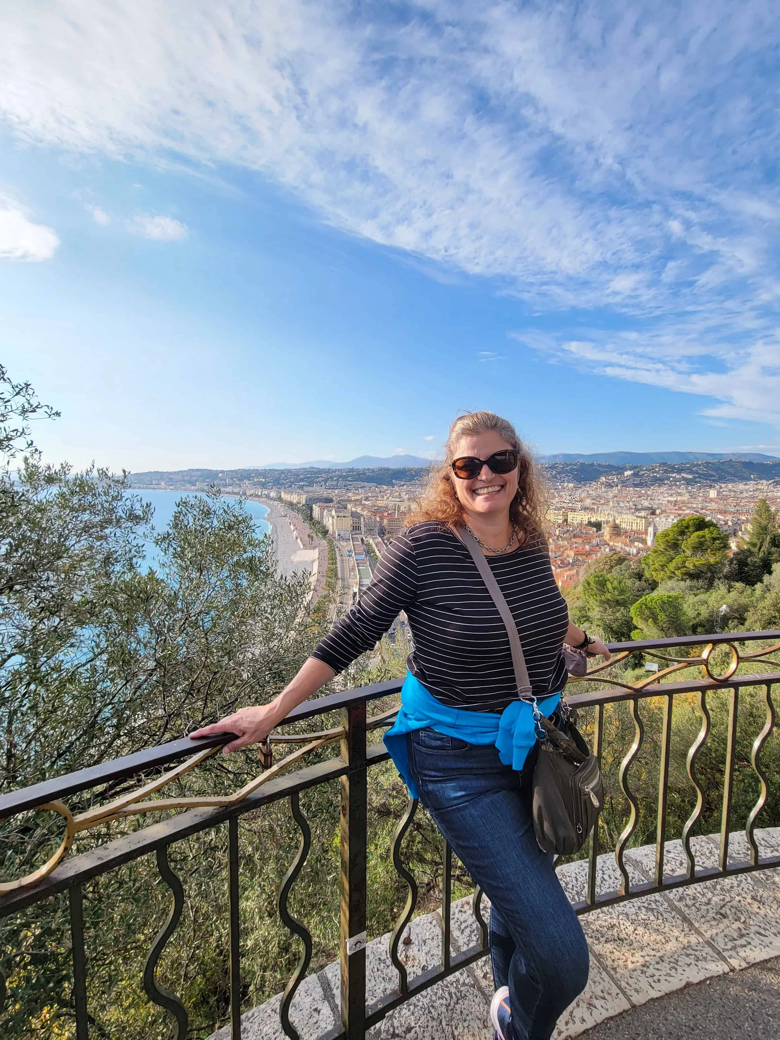 The author, Colleen at Colline du Chateau Castle Hill Nice France multigenerational family travel blogger.