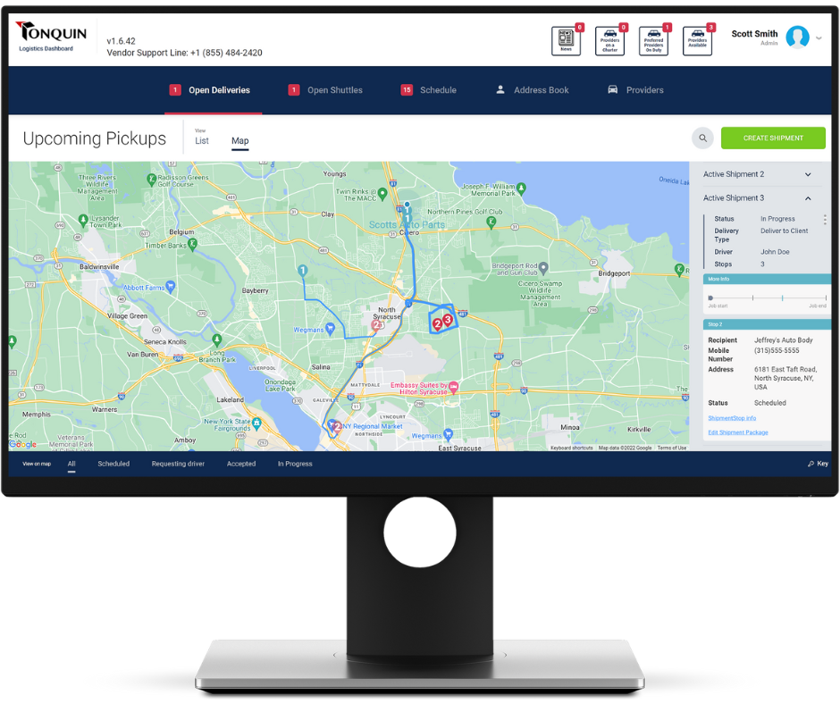 Dispatching & Routing — Tonquin
