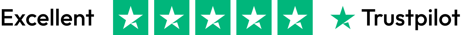 Six teal and white stars on a black background.