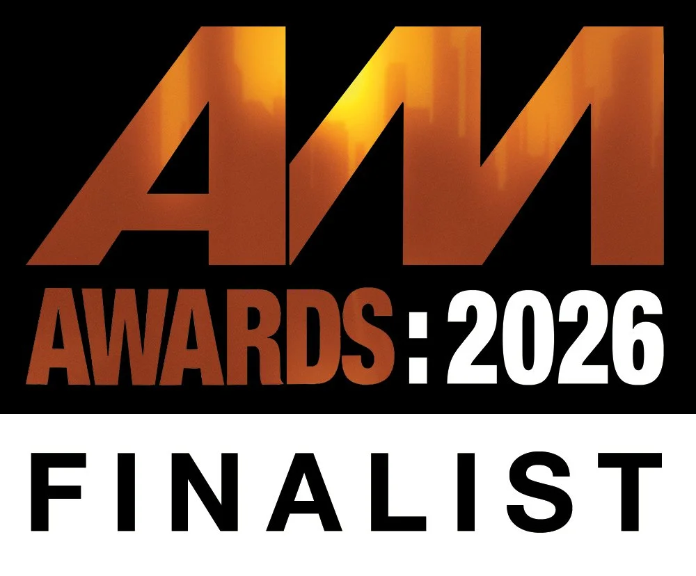 Text graphic for the 2026 AWAARDS with the word FINALIST below.