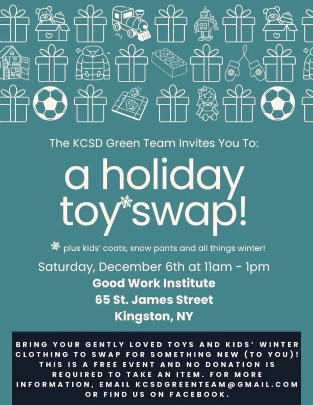 KCSD Green Team Holiday Toy Swap