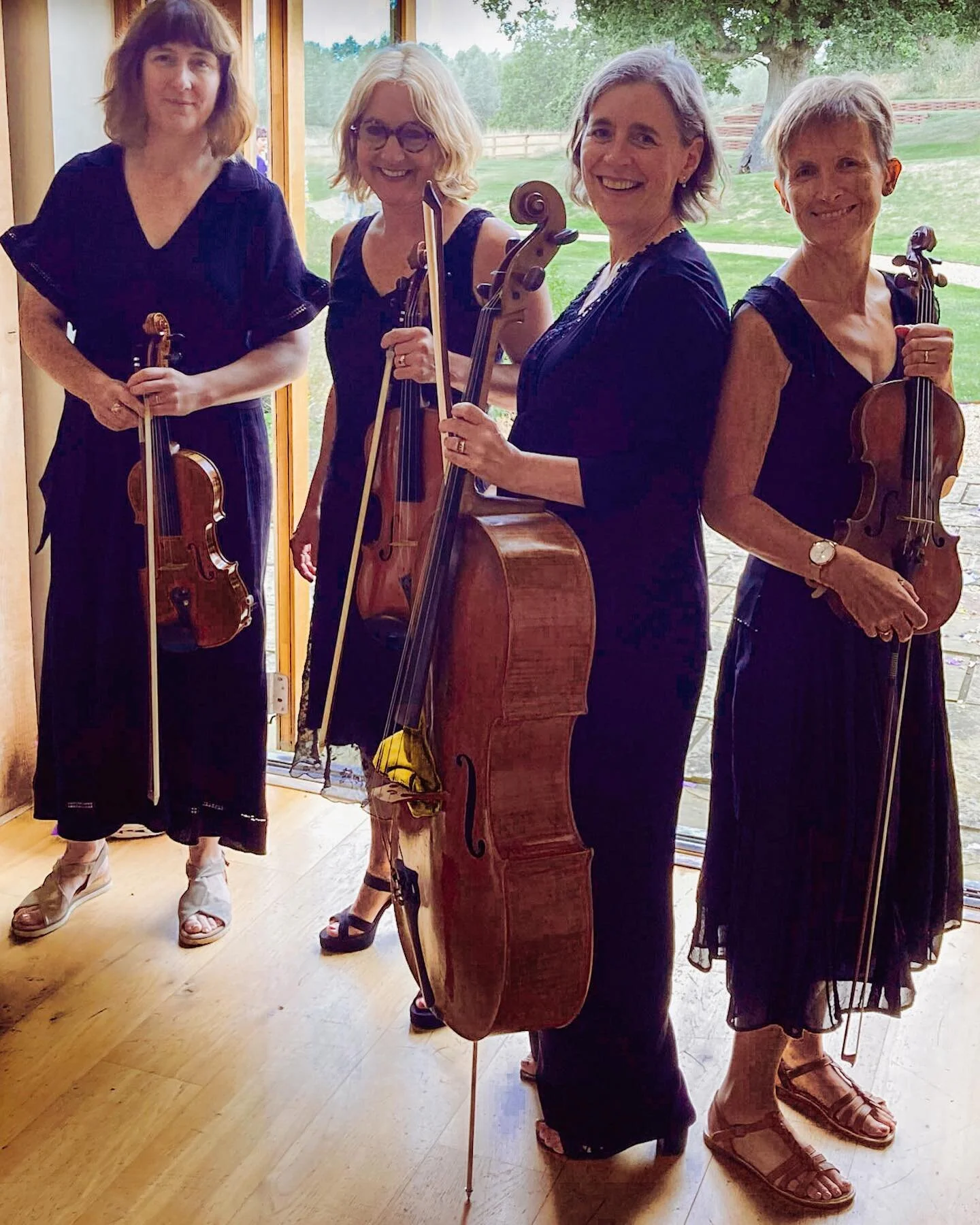The loveliest day playing at @eastongrange #bespokewedding #londonweddingsuppliers #suffolkweddings @dominicwhitenweddings #stringquartet #september