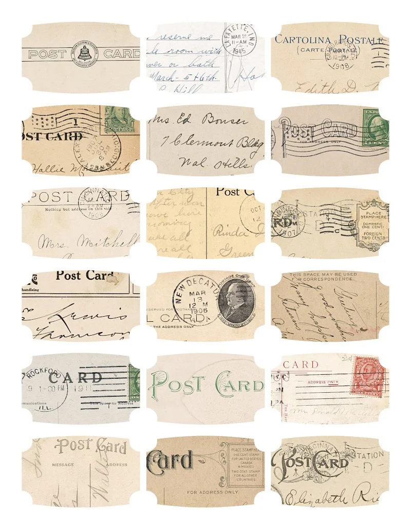 Free Printable Vintage Envelope Ephemera Sheets — The Art Scavenger