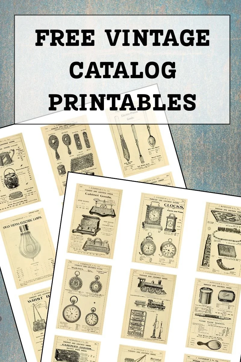 Public domain vintage catalog ephemera printables from The Art Scavenger