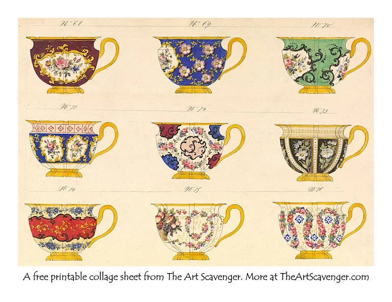 Prinatable Tea Set Free Antique Tea Set Designs Printables – Vintage Manufacturer ...
