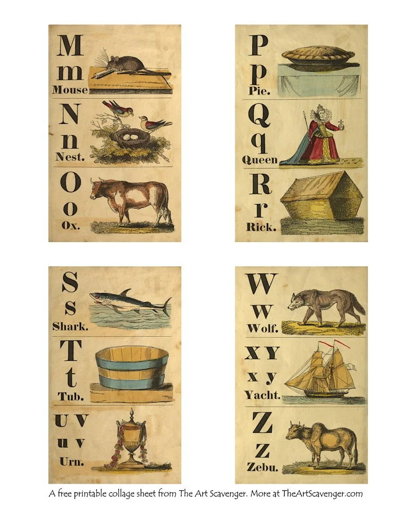 Free Vintage ABC Printables — The Art Scavenger