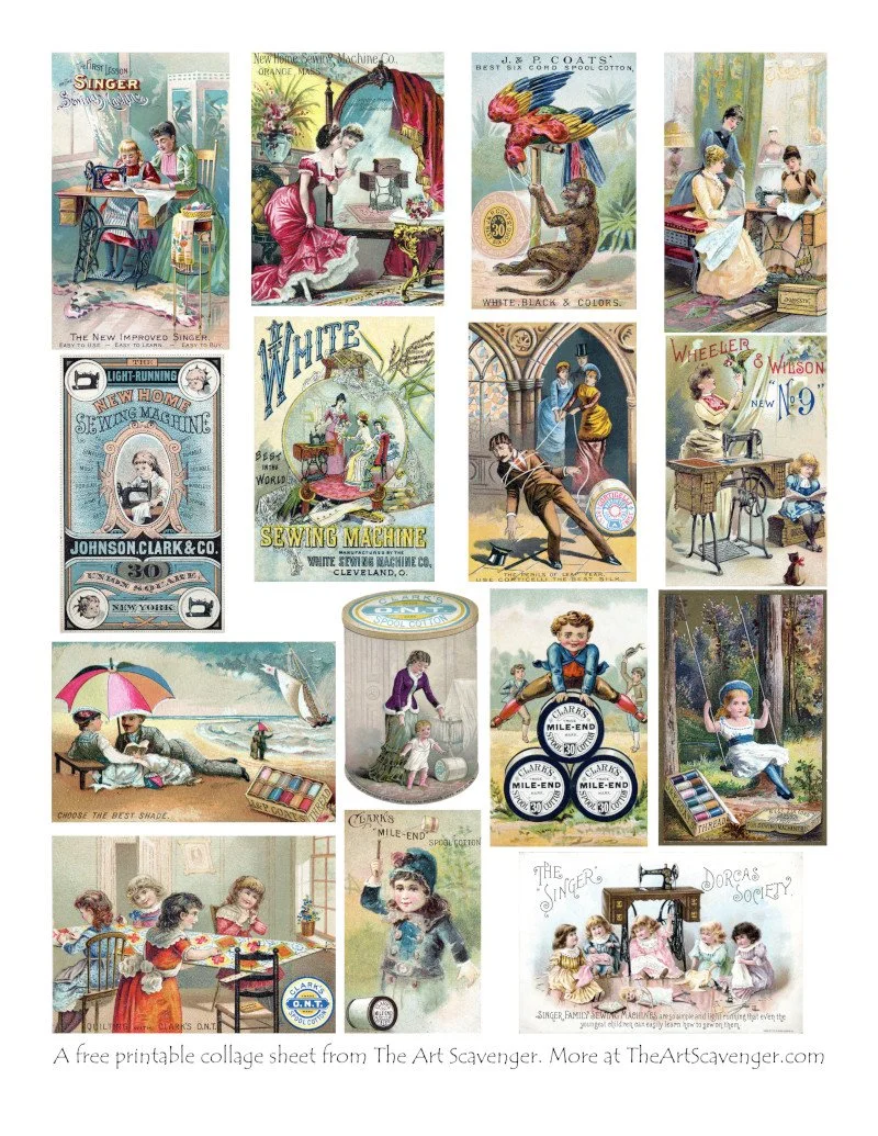 Free Printable Sewing Catalog Ephemera Sheets — The Art Scavenger