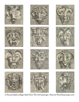 Halloween — Free Printable Collage &amp; Ephemera Sheets — The Art Scavenger