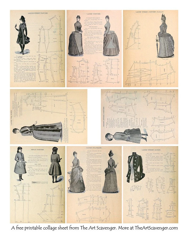 Free Printable Sewing Catalog Ephemera Sheets — The Art Scavenger