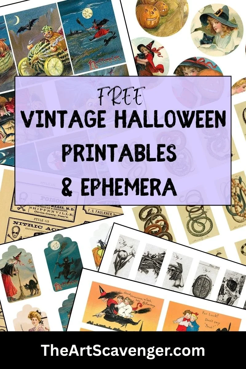 Free Public Domain Vintage Halloween Printables and Ephemera