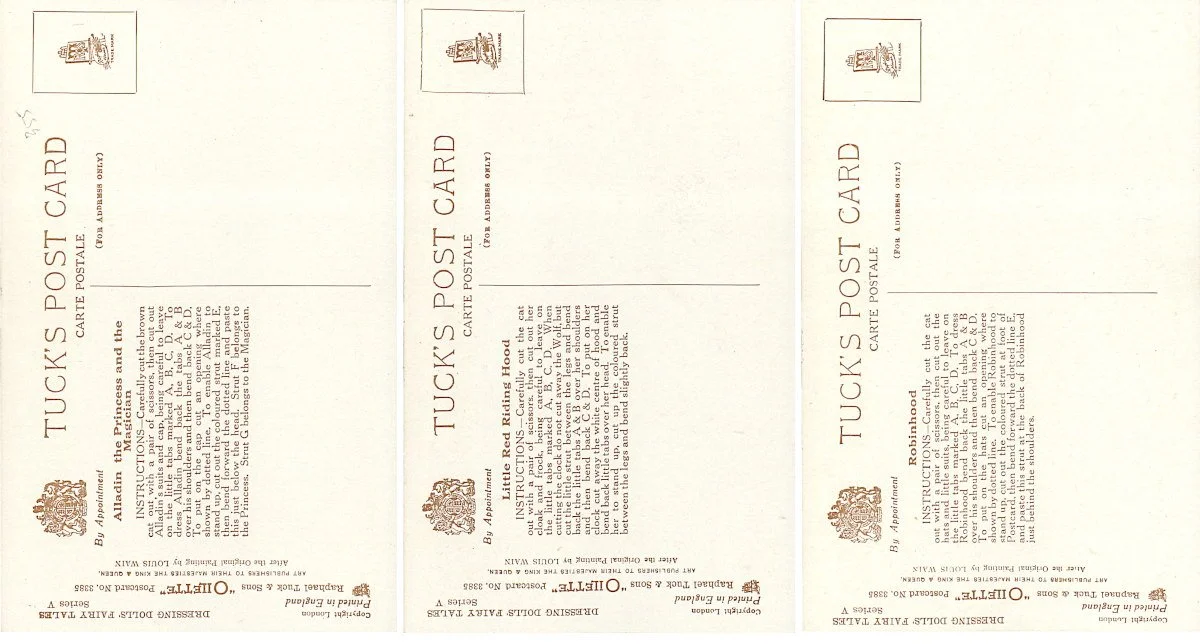Vintage postcard backs for junk journaling