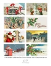 Free Printable Vintage Christmas Illustration Ephemera Sheets — The Art ...