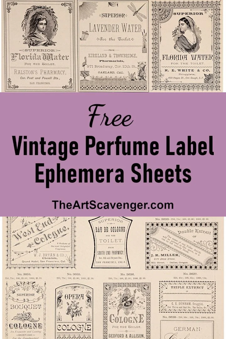 Free Vintage Perfume Labels — The Art Scavenger