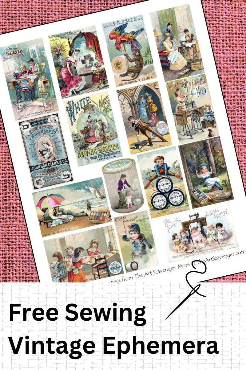 Free Printable Sewing Ads – Vintage Ephemera for Junk Journals ...