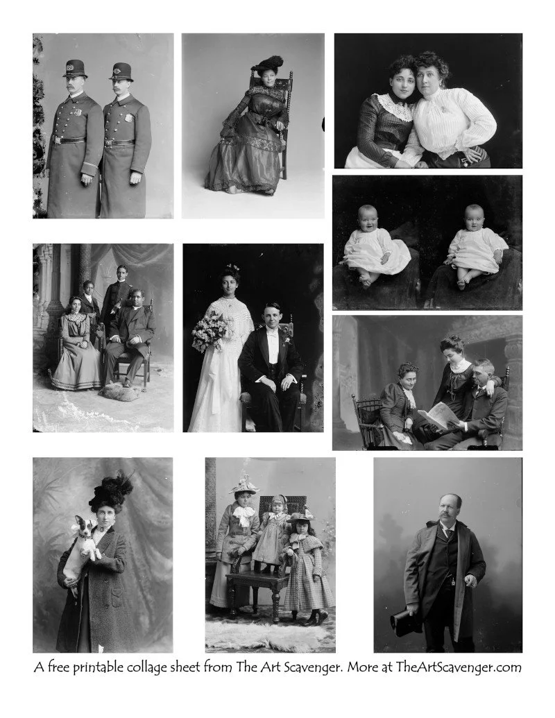 Free Printable C M Bell Vintage Portraits Collage Sheets The Art