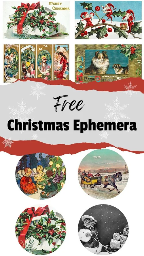 Free Vintage Christmas Ephemera Printables — The Art Scavenger