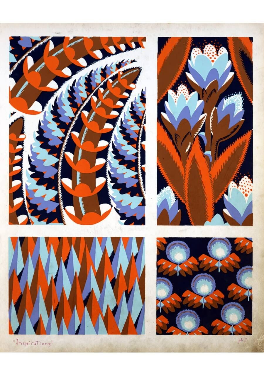 Antique French decorative illustration printable from 1928